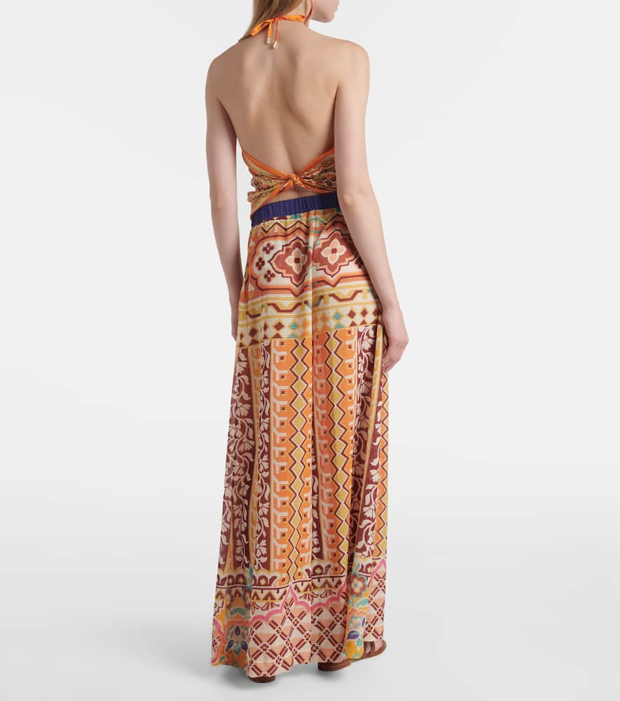 Etro Printed High-rise Palazzo Pants In Multi