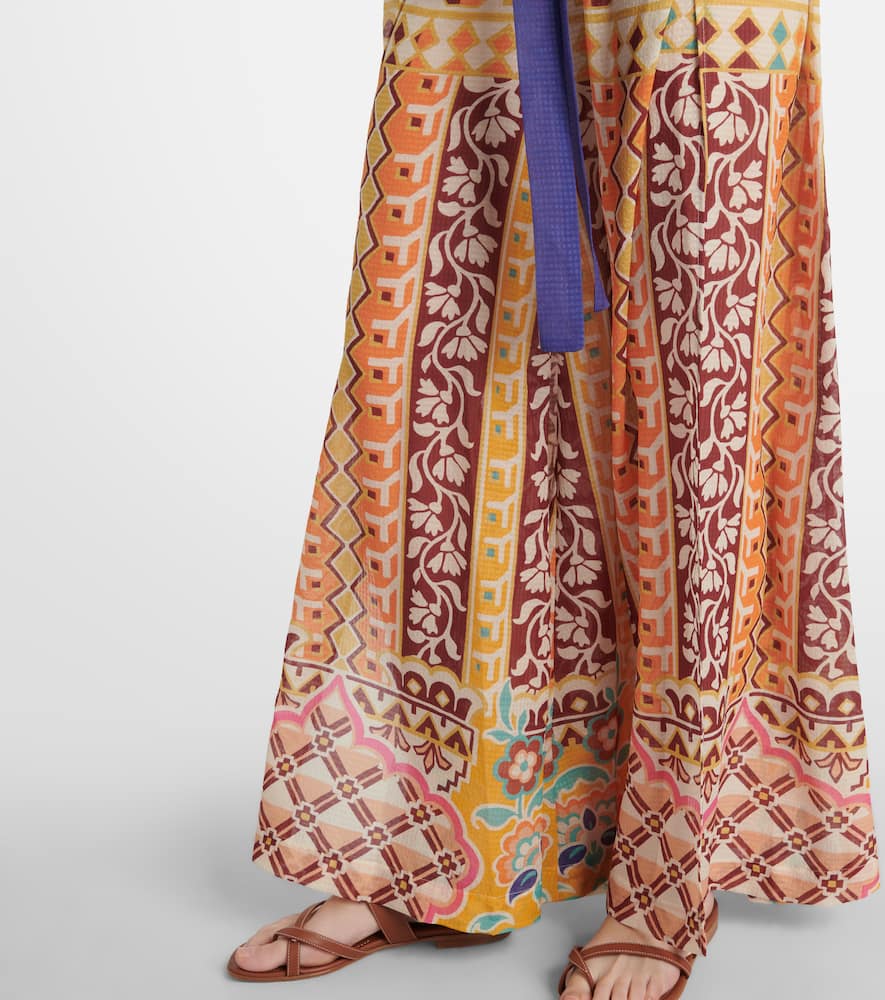 Etro Printed High-rise Palazzo Pants In Multi