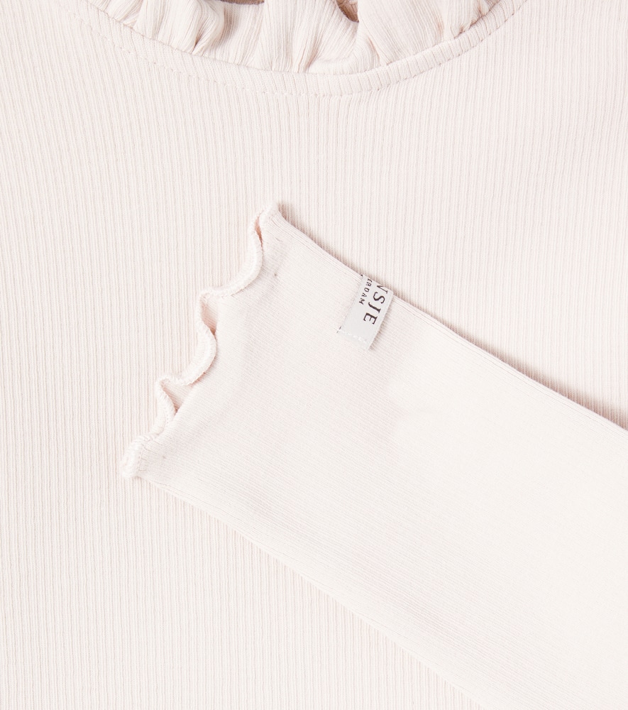 Donsje Milah Ruffled Cotton-blend T-shirt In White