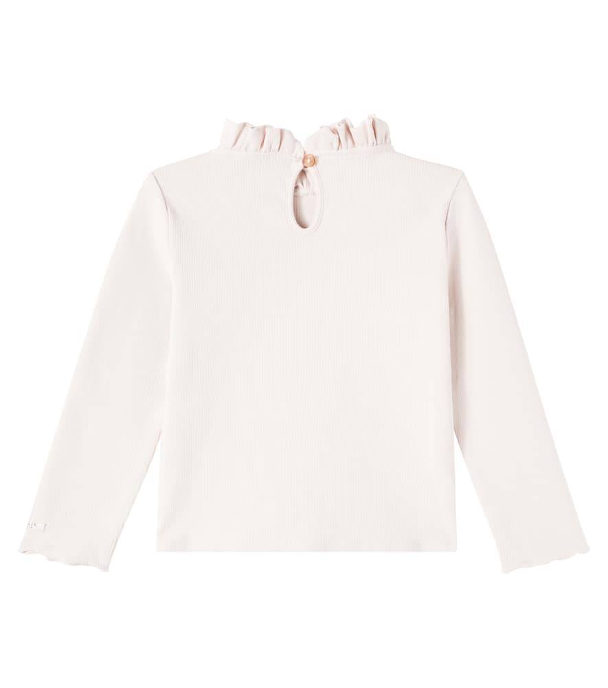 Donsje Milah Ruffled Cotton-blend T-shirt In White