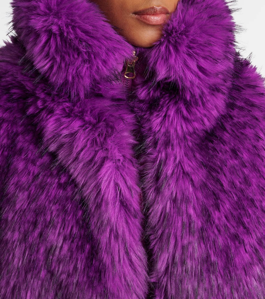 Goldbergh Indira Reversible Faux-fur Ski Jacket In Purple