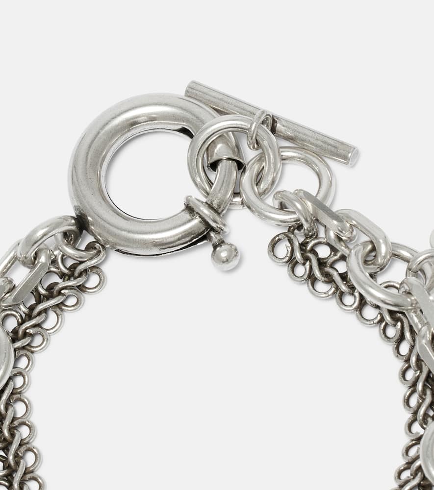 Isabel Marant Crystal-embellished Silver-tone Bracelet In White