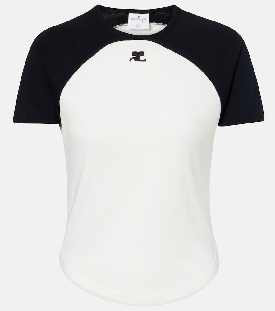 Courrèges Circle Contrast cotton jersey T-shirt