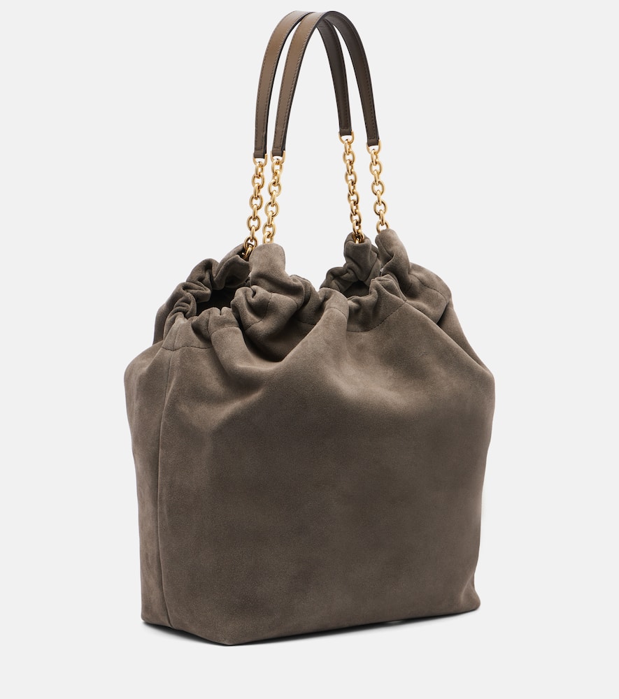 Demellier Miami Suede Tote Bag In Green