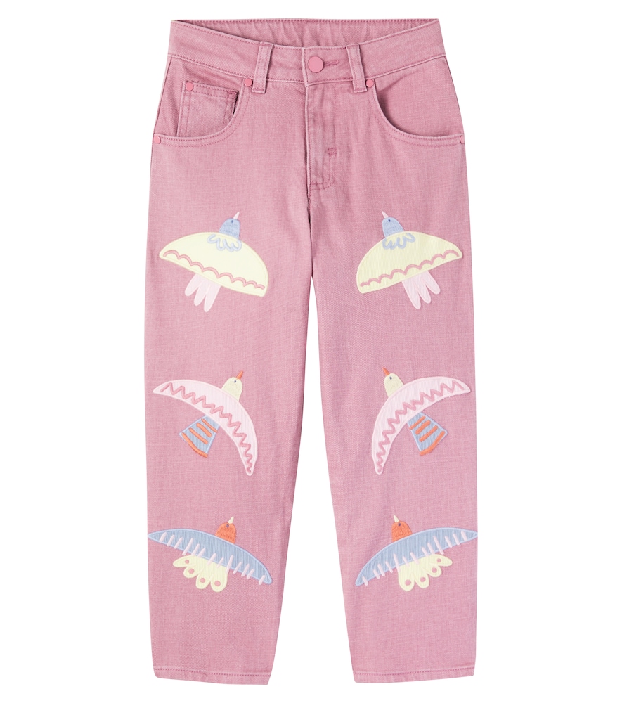 Stella Mccartney Kids Pink Applique Wide-Leg Jeans Y Size 2 - Mytheresa