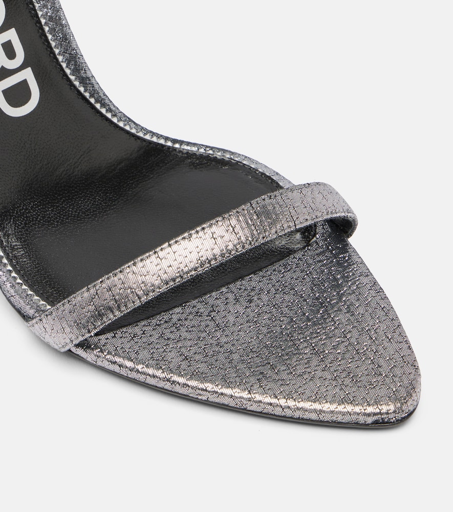  Tom Ford Tom Ford Sandalen Padlock 85 Aus Metallic-leder 