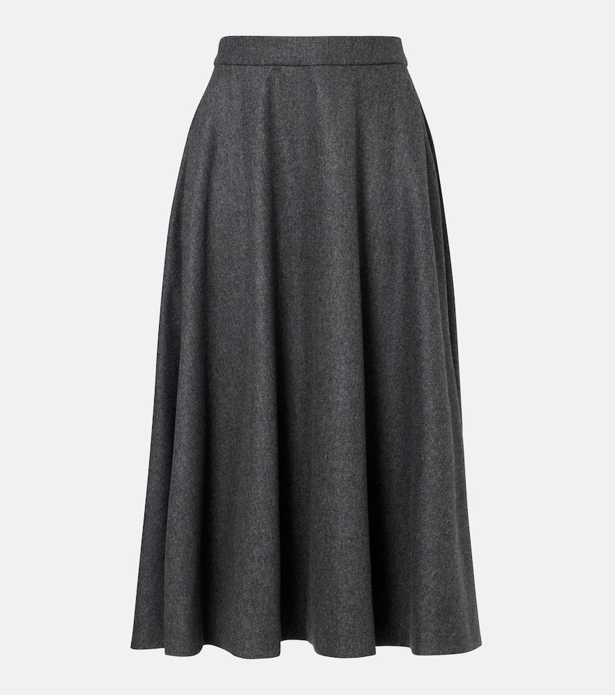 'S Max Mara Betulla wool flannel midi skirt