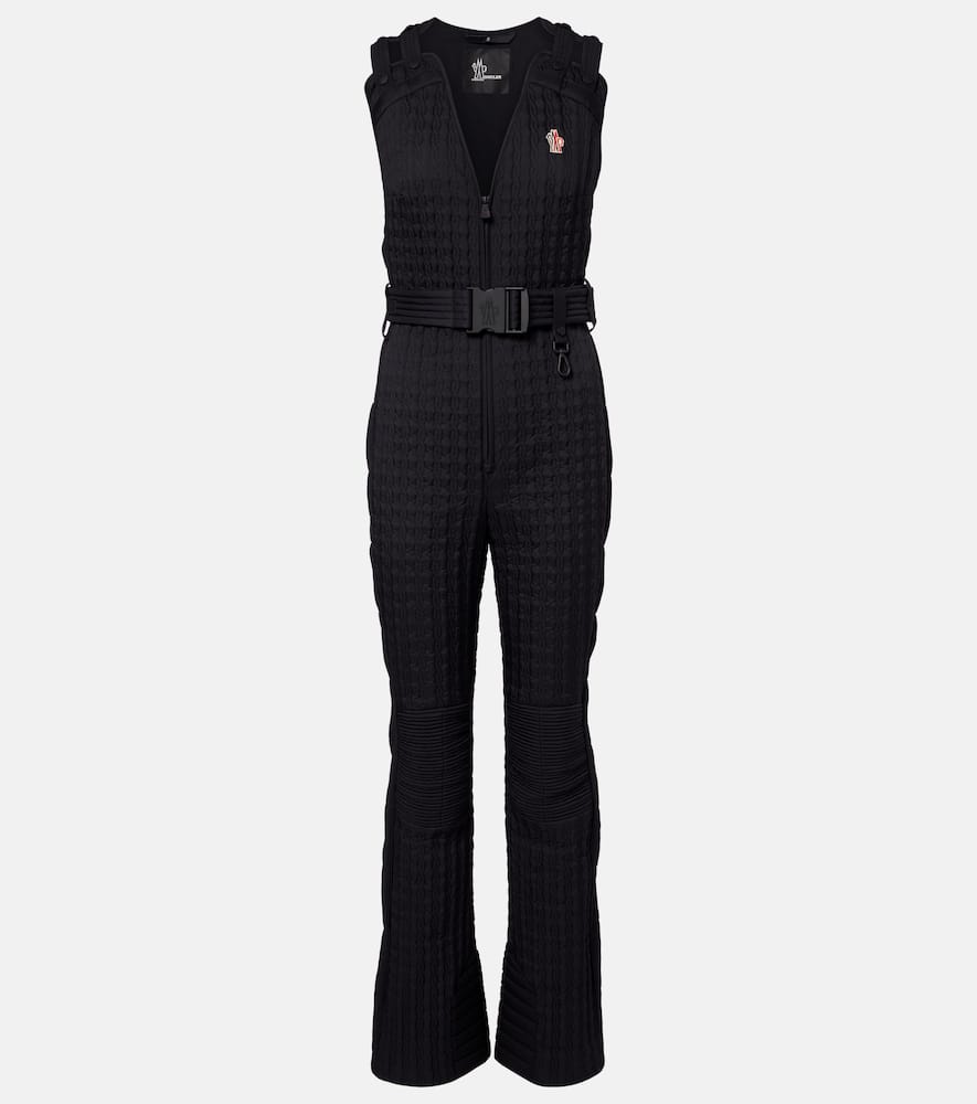 Moncler Belted Ski Suit In Black