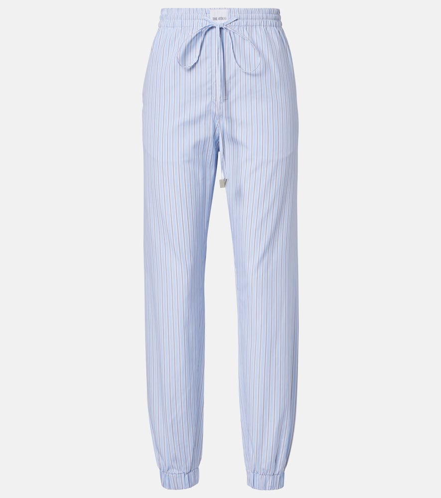 The Attico Striped cotton tapered pants