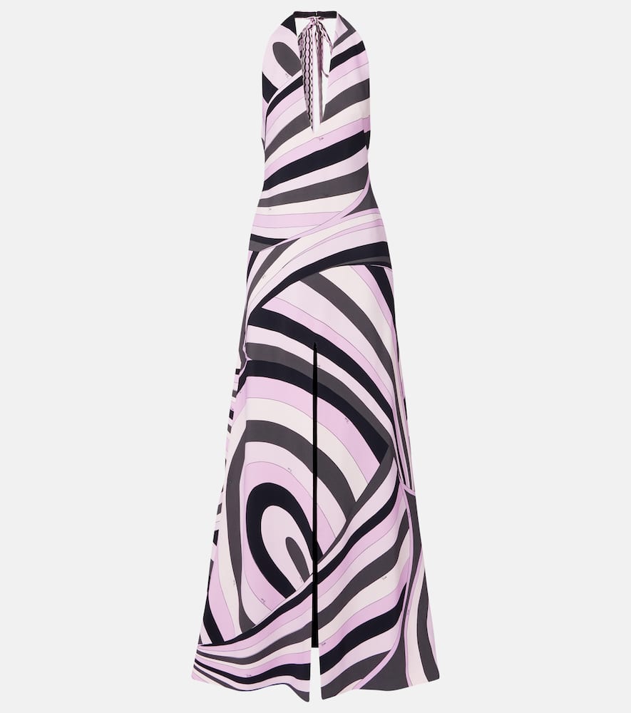 Pucci Robe Iride Aus Satin In Pink