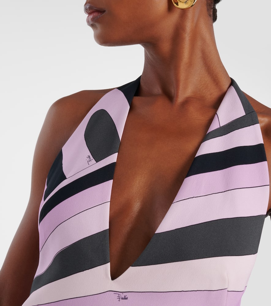 Pucci Robe Iride Aus Satin In Pink