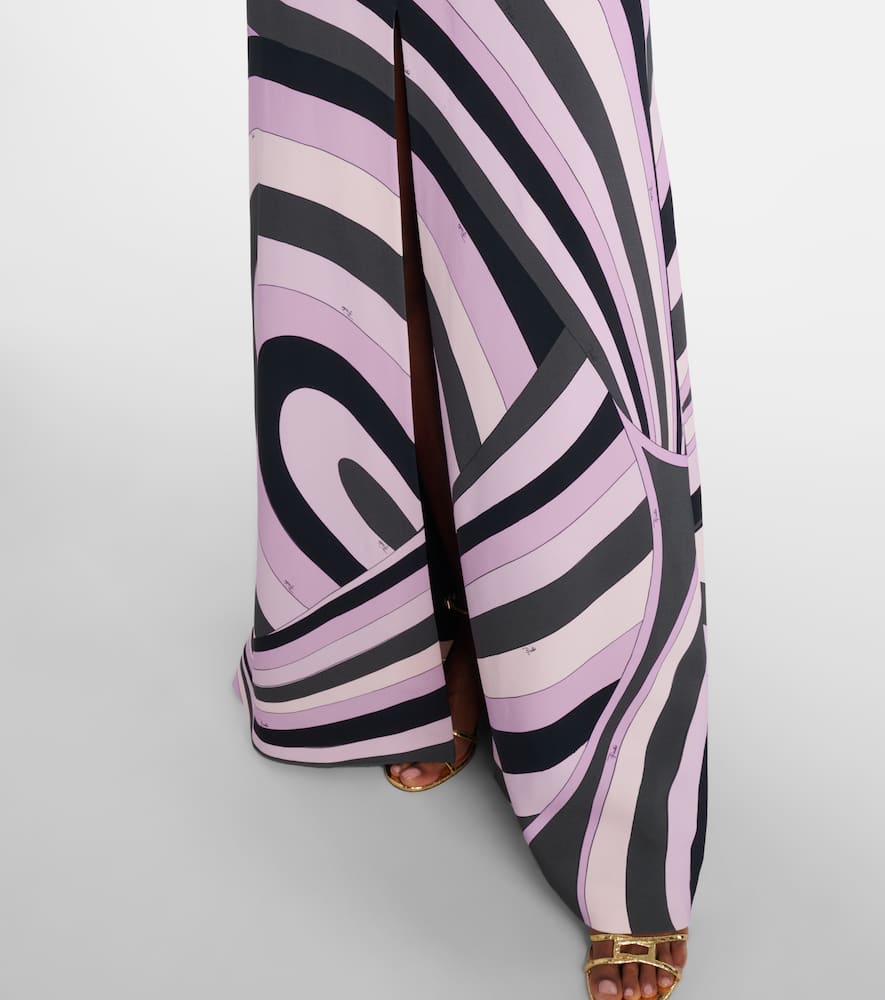 Pucci Robe Iride Aus Satin In Pink