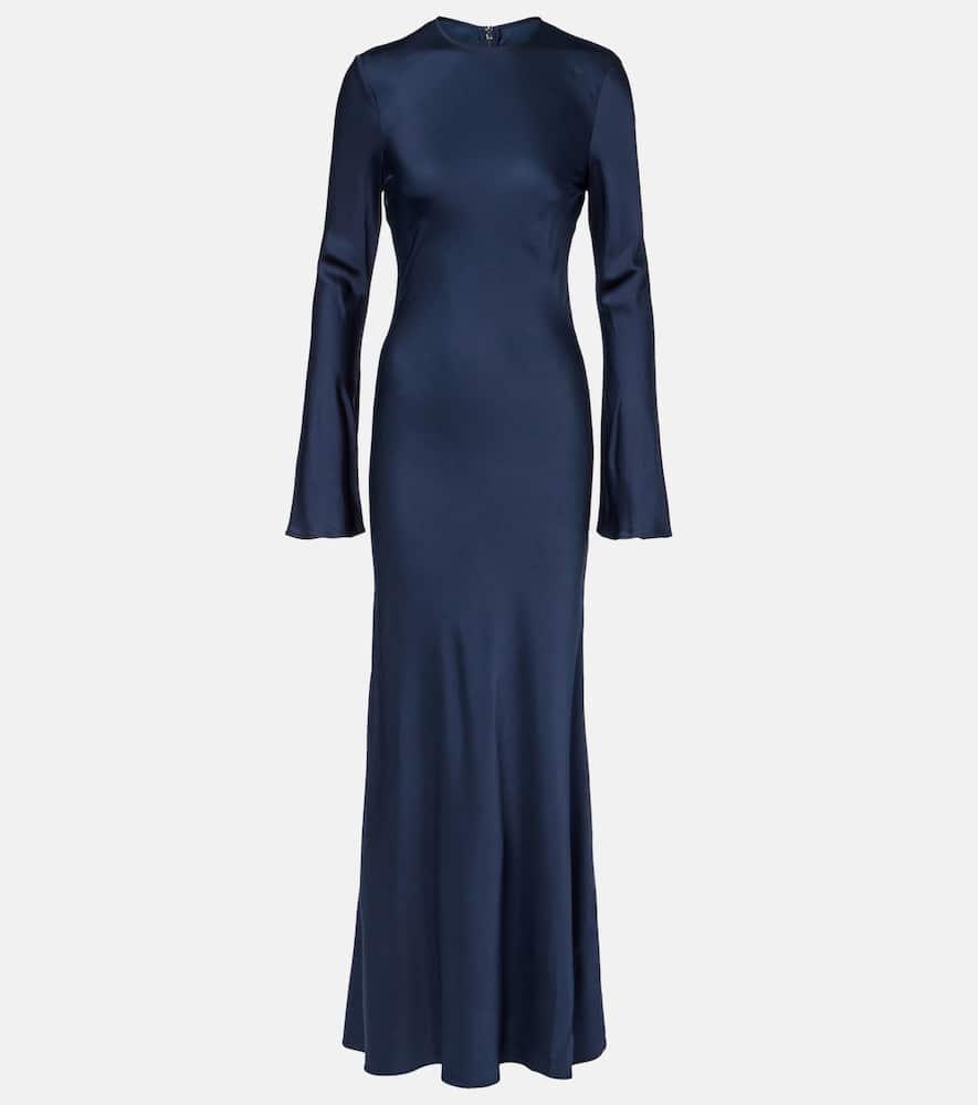 Rotate Birger Christensen Satin Gown In Blue