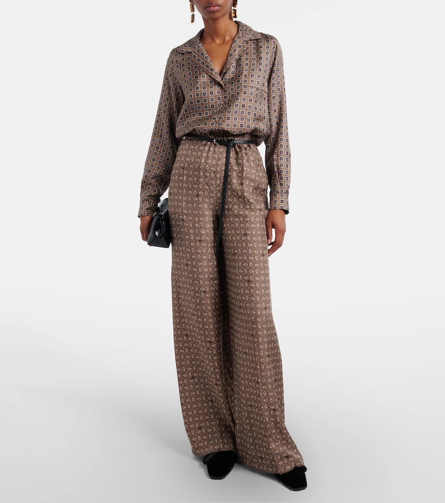 Max Mara Disco printed silk twill shirt