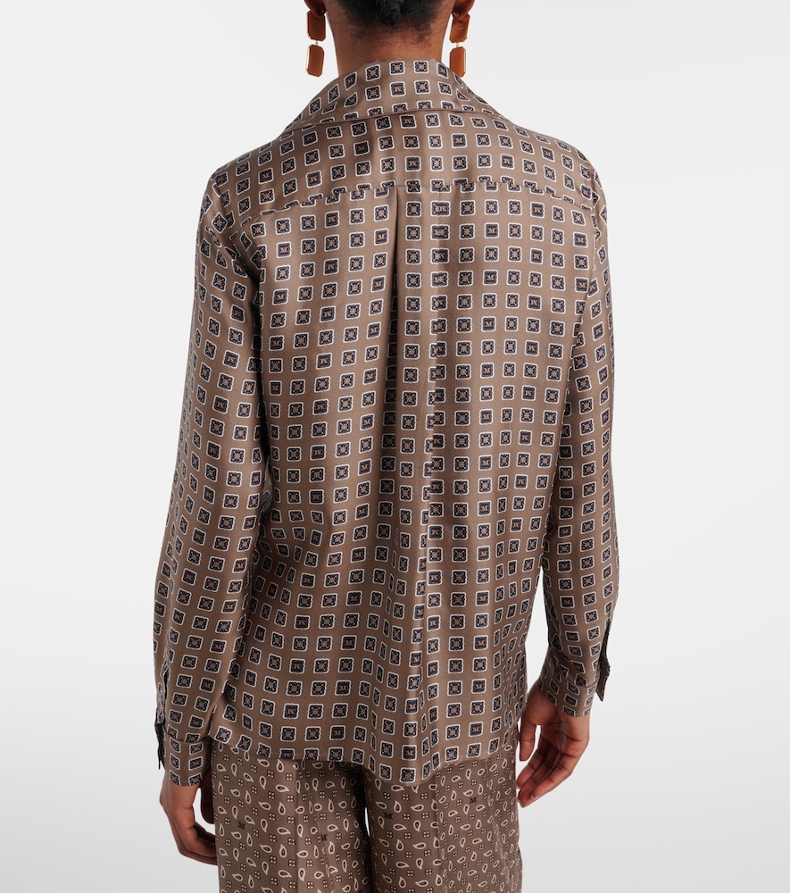 Max Mara Max Mara Disco Printed Silk Twill Shirt 