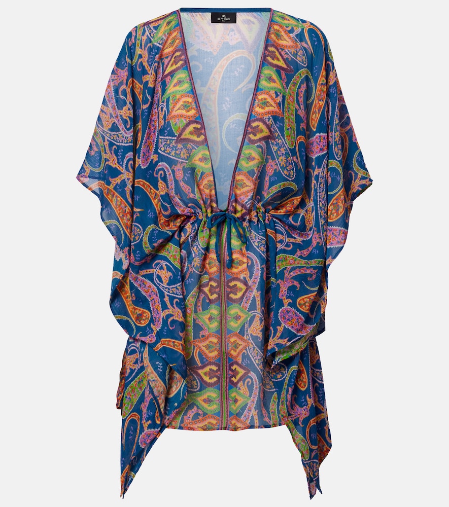 Etro Women's Blue Paisley Beach Cover-Up UK Size 14 - Mytheresa