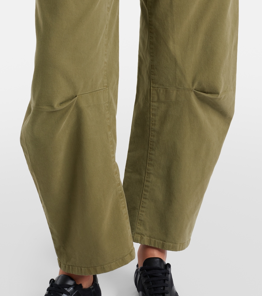 Shon Cotton Twill Barrel-Leg Pants