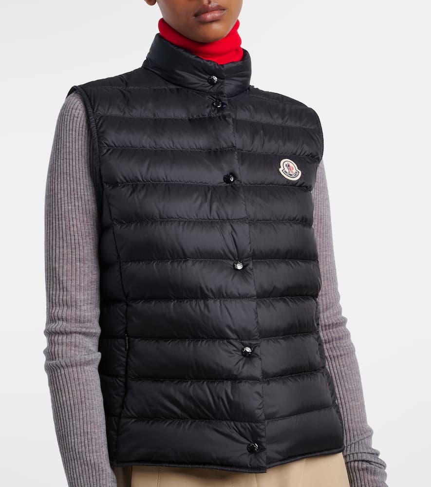 Moncler Permanents Cropped Down Vest In Black