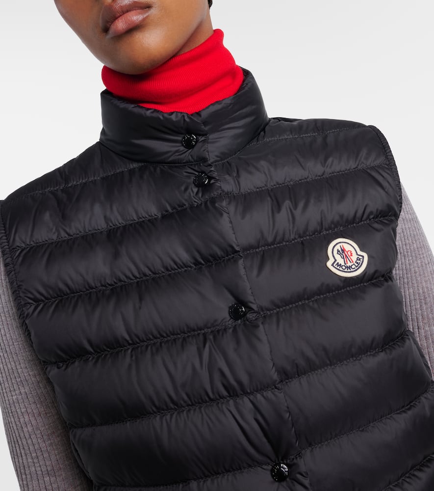 Moncler Permanents Cropped Down Vest In Black