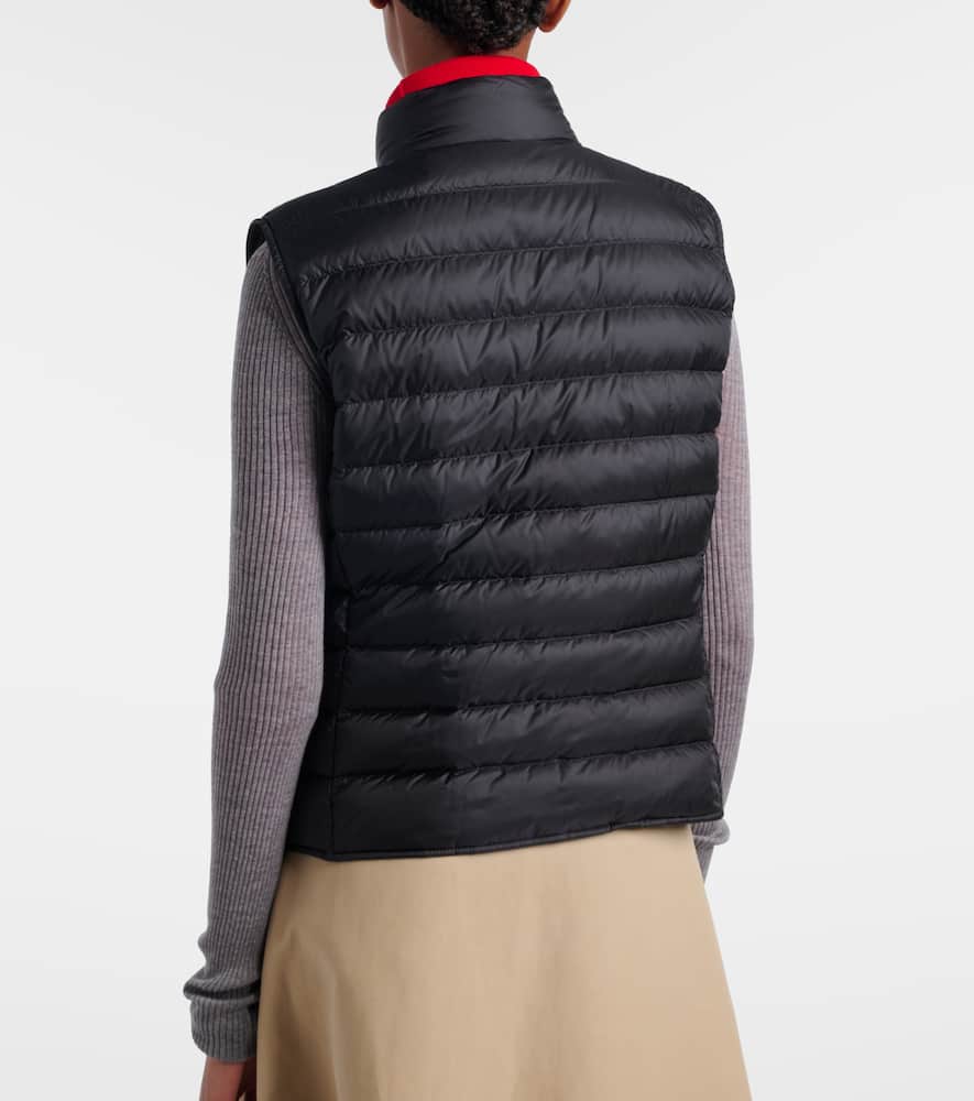 Moncler Permanents Cropped Down Vest In Black