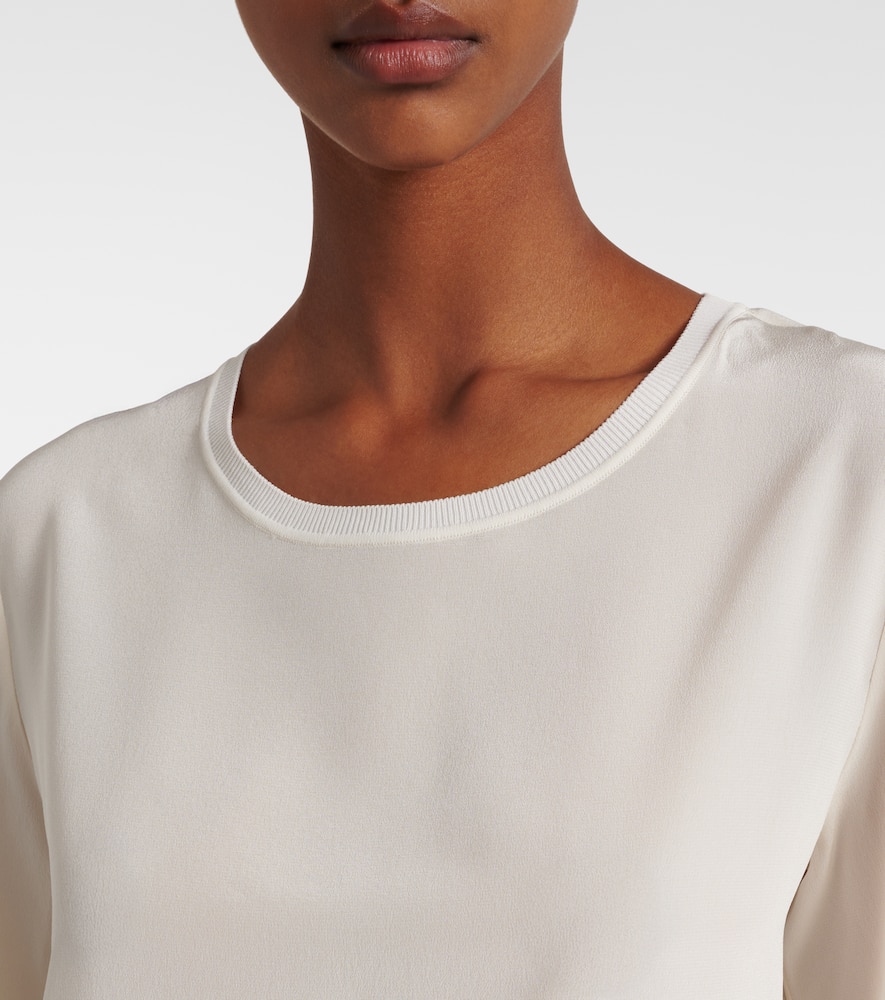 Joseph Rubin Silk Crêpe De Soie T-shirt In White
