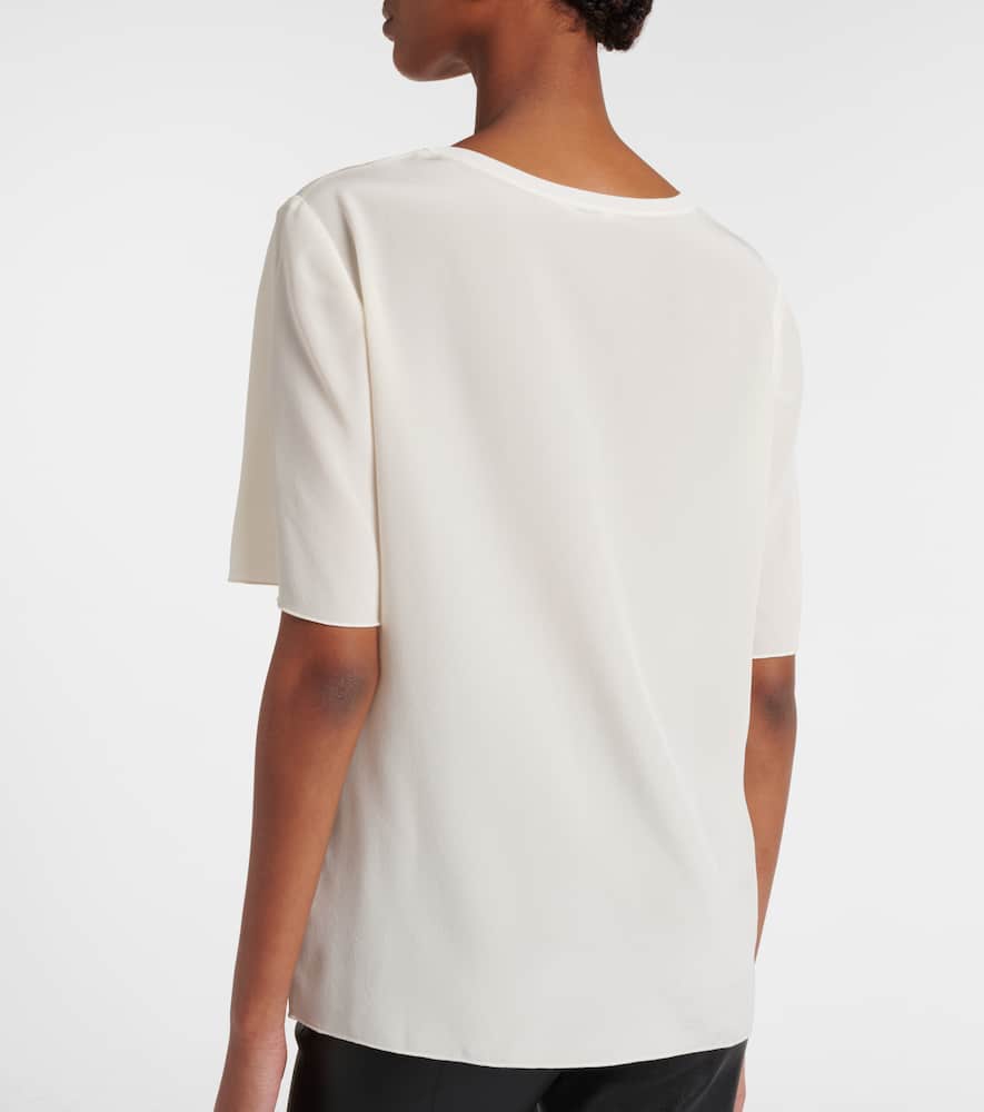 Joseph Rubin Silk Crêpe De Soie T-shirt In White