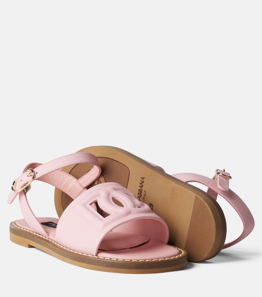  Dolce&gabbana Kids Dolce&gabbana Kids Sandalen Dg Aus Leder 