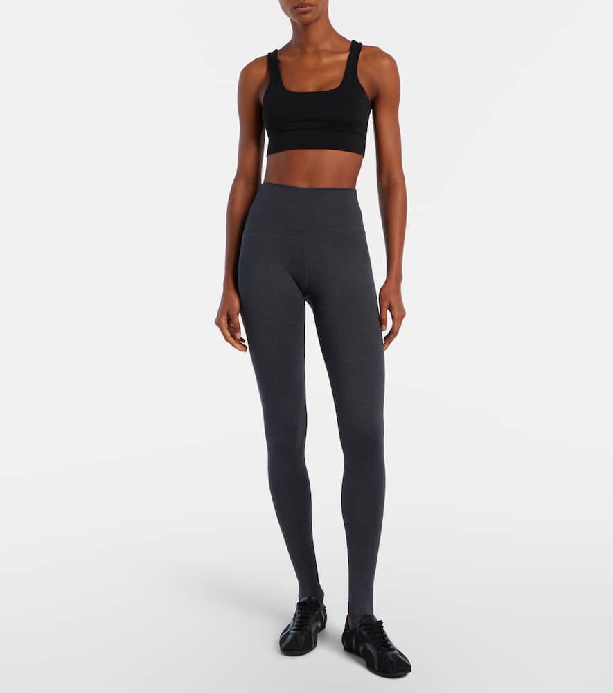 Varley Always Warm Jersey Stirrup Leggings In Black