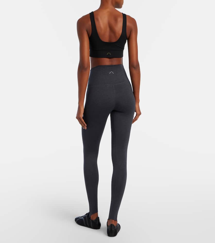 Varley Always Warm Jersey Stirrup Leggings In Black
