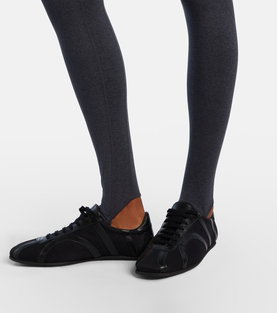 Varley Always Warm Jersey Stirrup Leggings In Black
