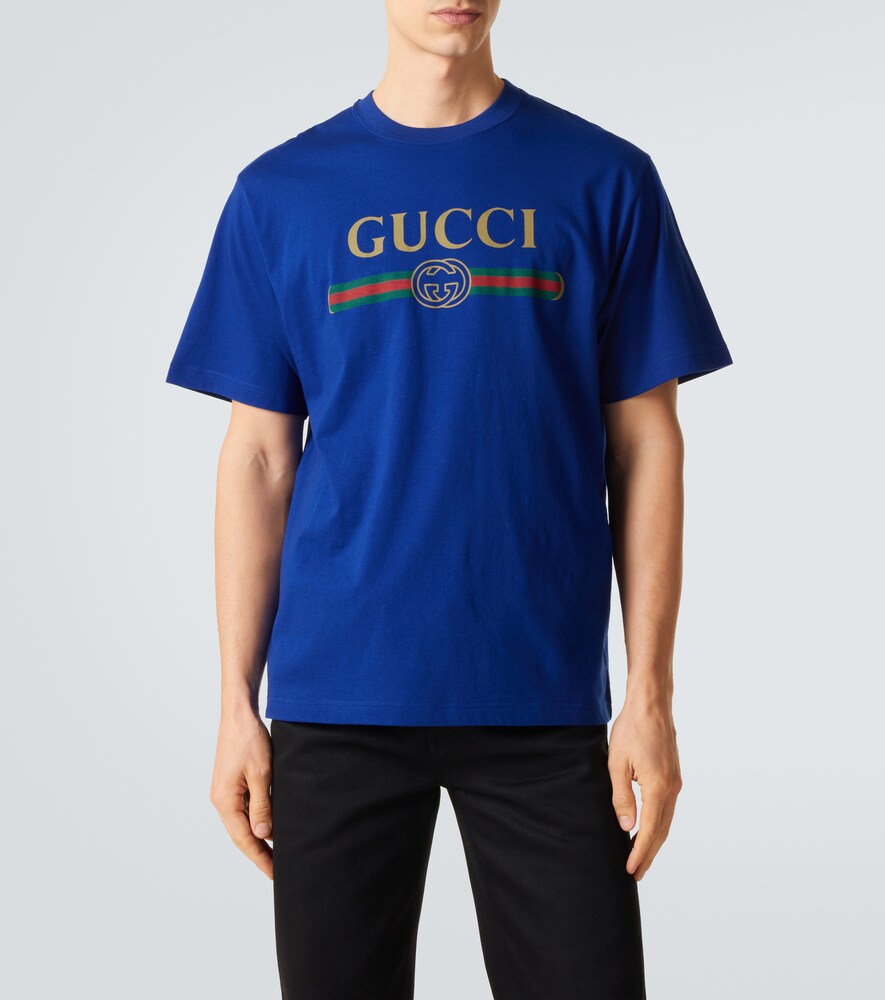  Gucci Gucci T-shirt Aus Baumwolle Und Seide 