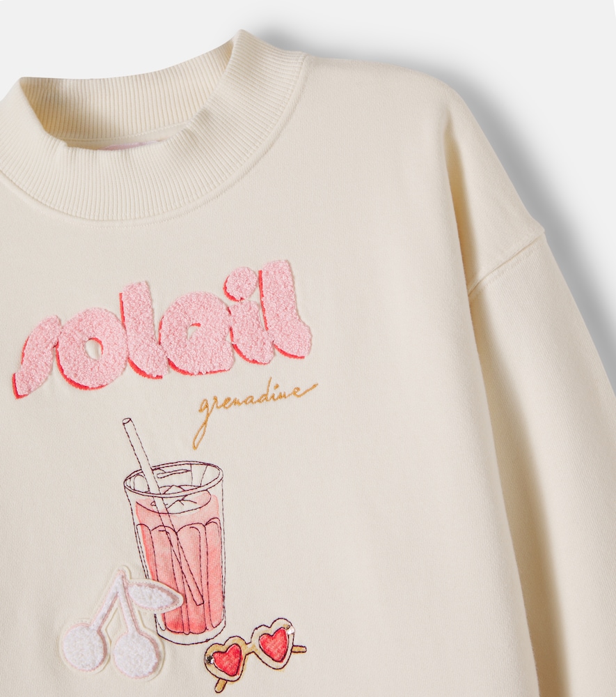  Bonpoint Bonpoint Besticktes Sweatshirt Lika Aus Baumwoll-jersey 