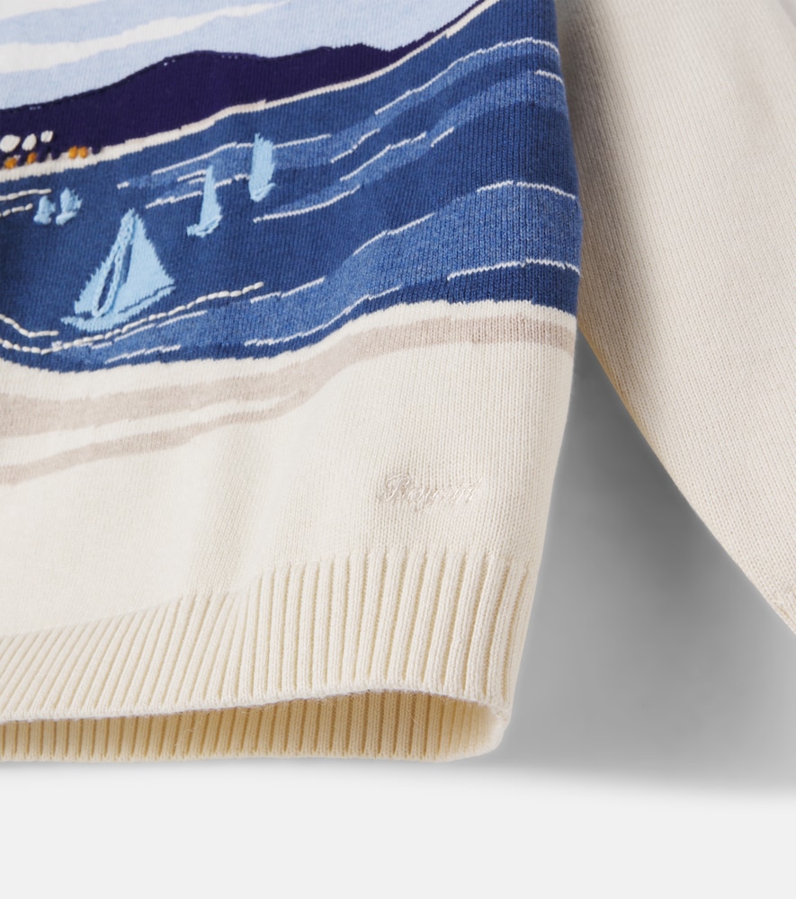 Bonpoint Bonpoint Pull En Jacquard De Coton Et Cachemire 