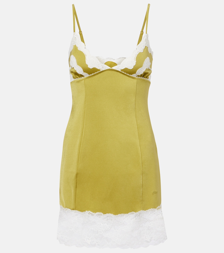 Chloe Chloé Lace-trimmed slip dress