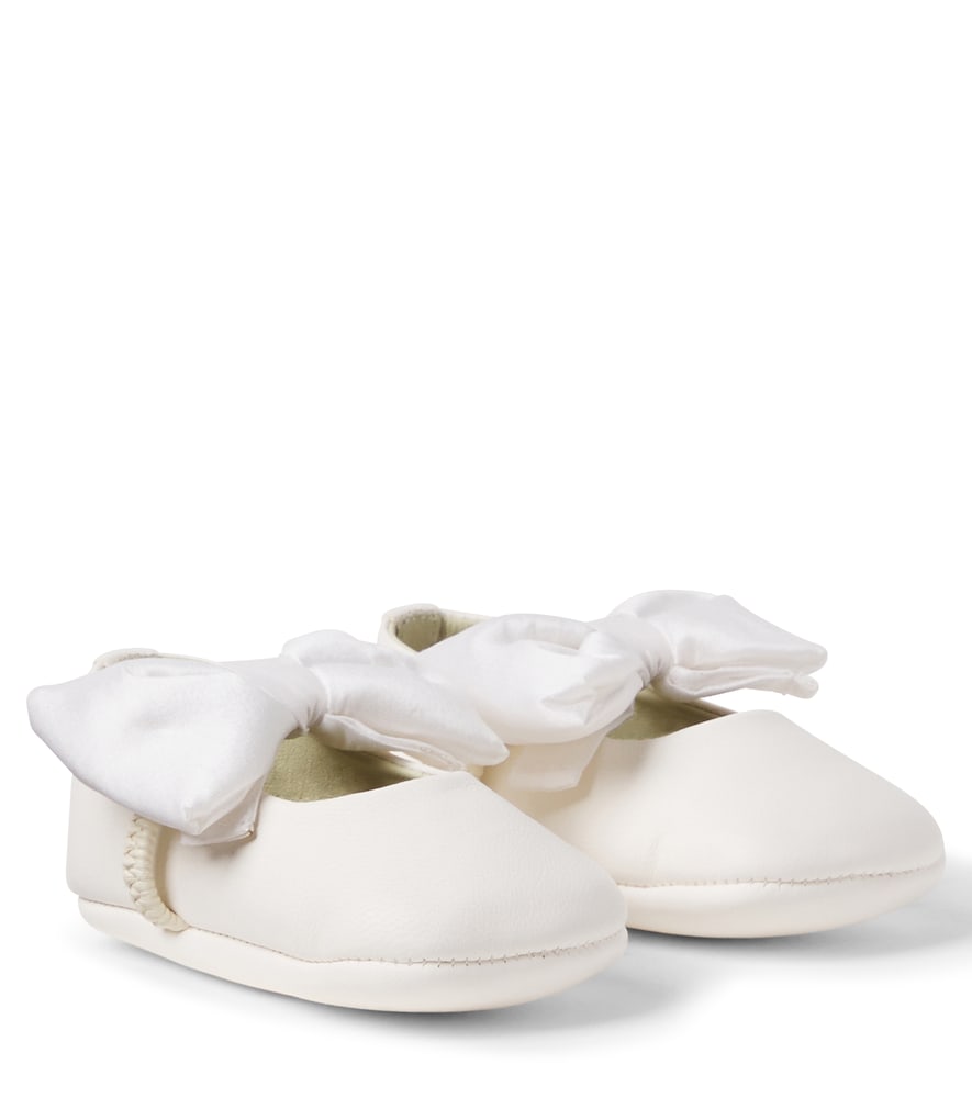 PePe PèPè Baby Rose bow-detail leather booties