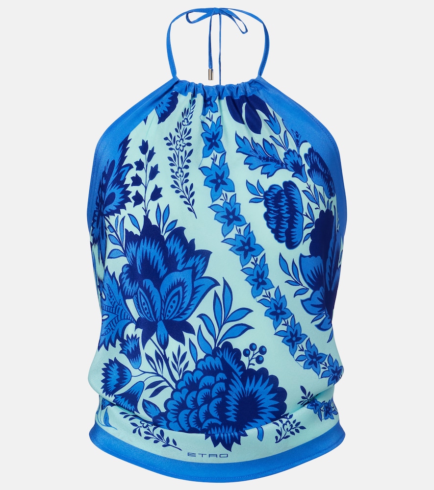 Etro Paisley halterneck silk top　Etro ペイズリー ホルターネック シルク トップス Etro