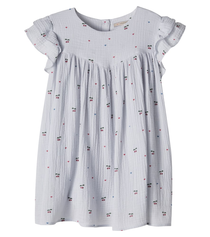 Konges Slojd Blue Printed Cotton Dress Y 9/10 - Mytheresa