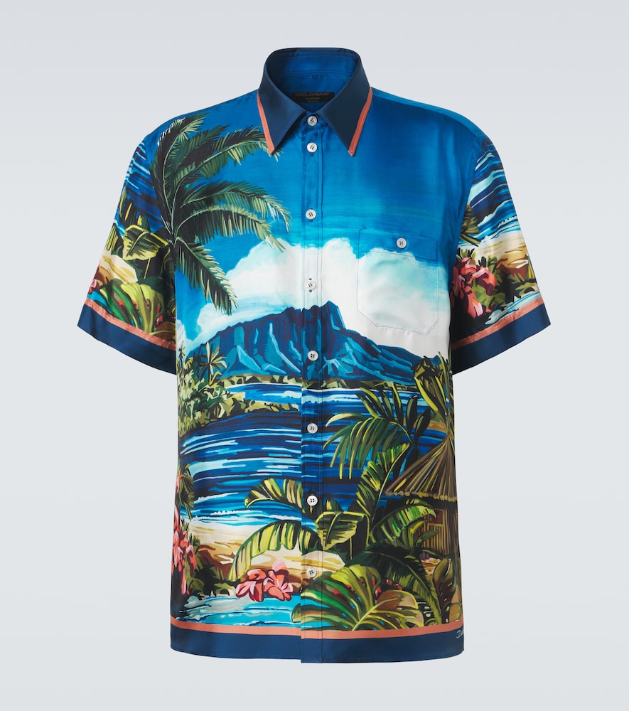 Dolce & Gabbana Printed silk twill shirt