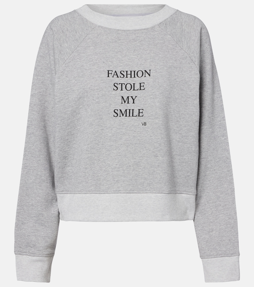 Victoria Beckham Printed cotton-blend jersey sweatshirt