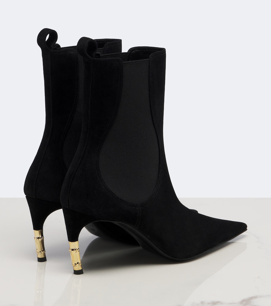 Embellished Suede Ankle Boots