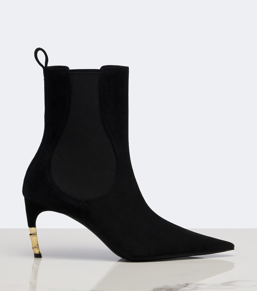 Embellished Suede Ankle Boots