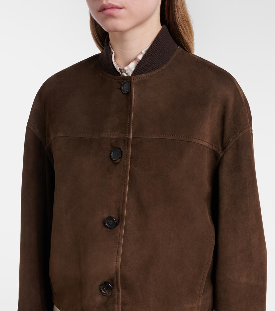  Brunello Cucinelli Brunello Cucinelli Cropped Suede Jacket 