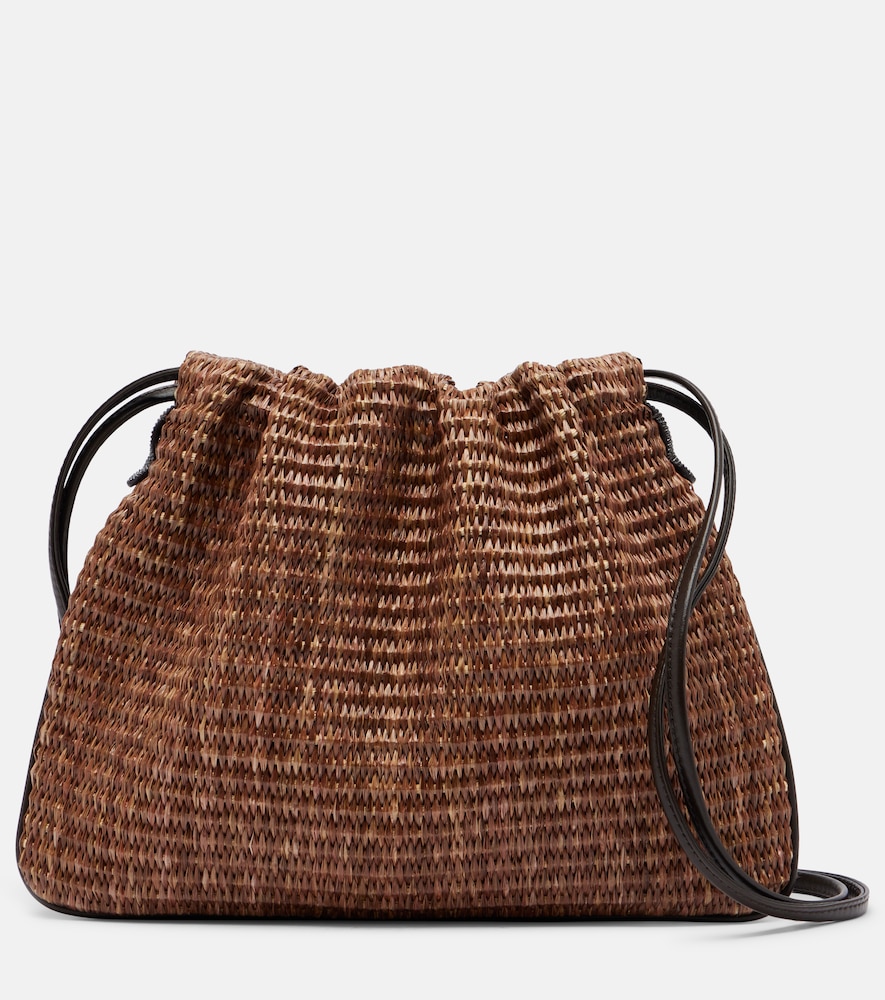 BRUNELLO CUCINELLI Brunello Cucinelli Mellow Small raffia-effect crossbody bag　Brunello Cucinelli メロー スモール ラフィア風クロスボディバッグ