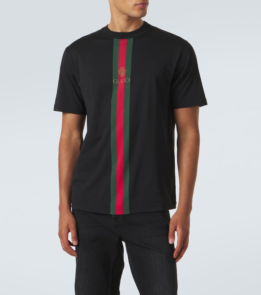 Web Stripe Cotton T-Shirt