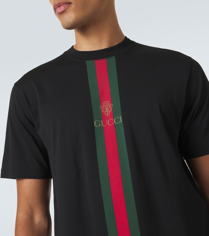 Web Stripe Cotton T-Shirt
