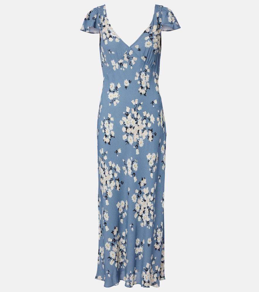 Rixo Cathy floral crêpe midi dress