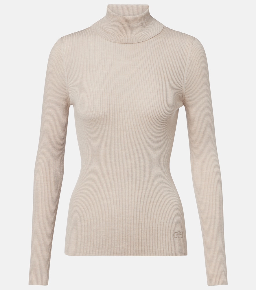 Pullover dolcevita in lana, seta e cashmere