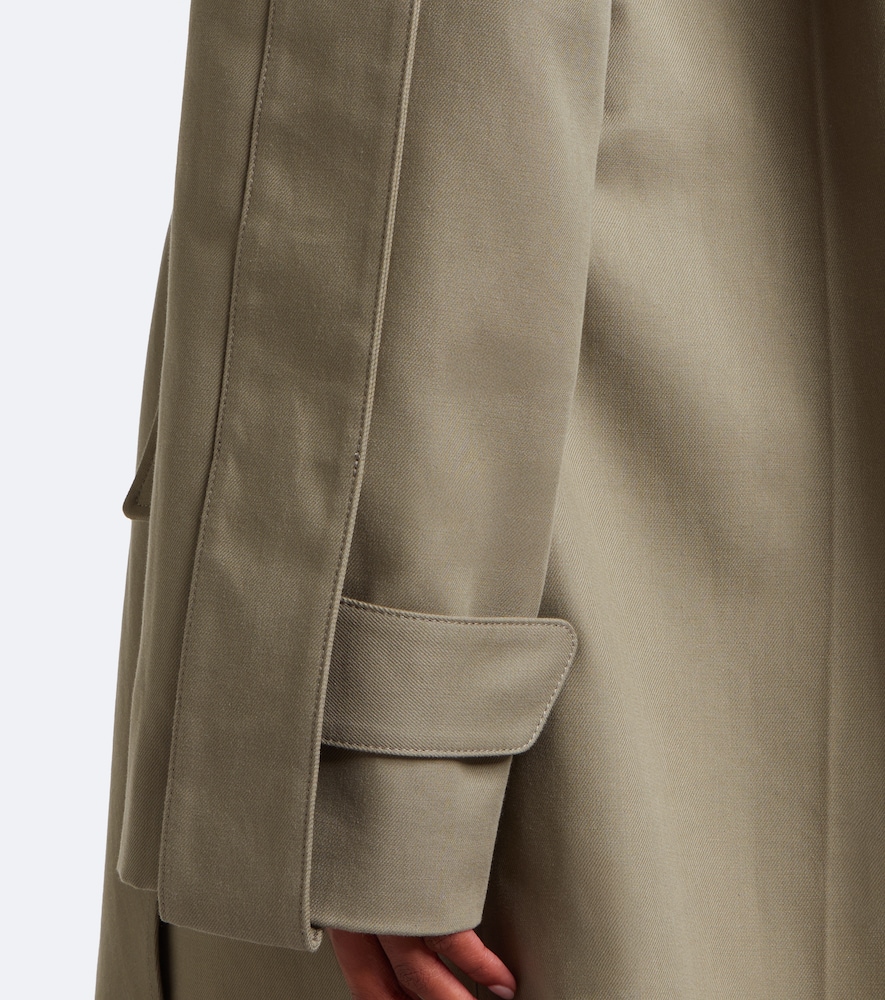 Belted Cotton Gabardine Coat