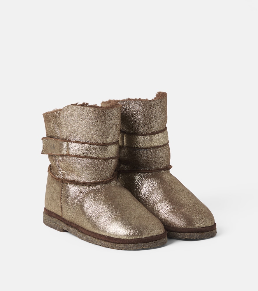 PèPè Ankle Boots aus Leder mit Shearling