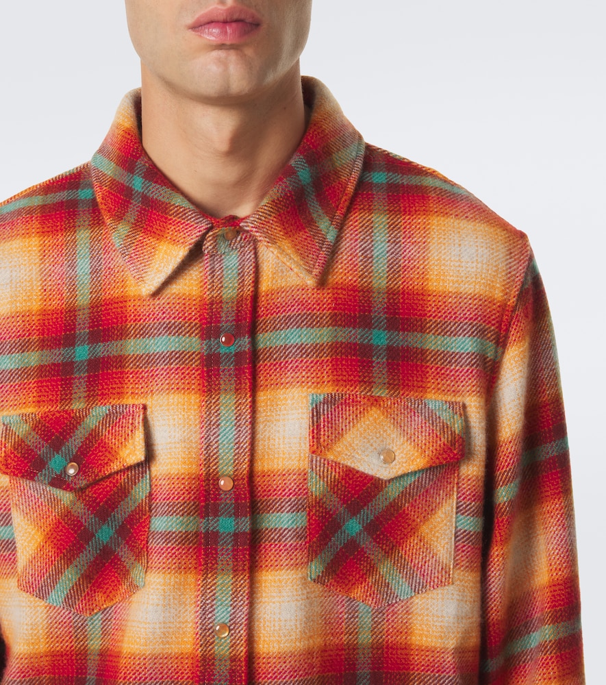 Shadow Plaid Cashmere Shirt